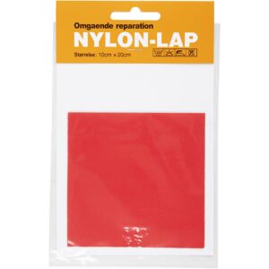 Nylon-lap M/LIM TIL  OMGÅENDE REPARATION, Rød str. 10x20 cm,