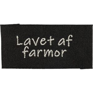 Label, "Lavet af farmor", Sort