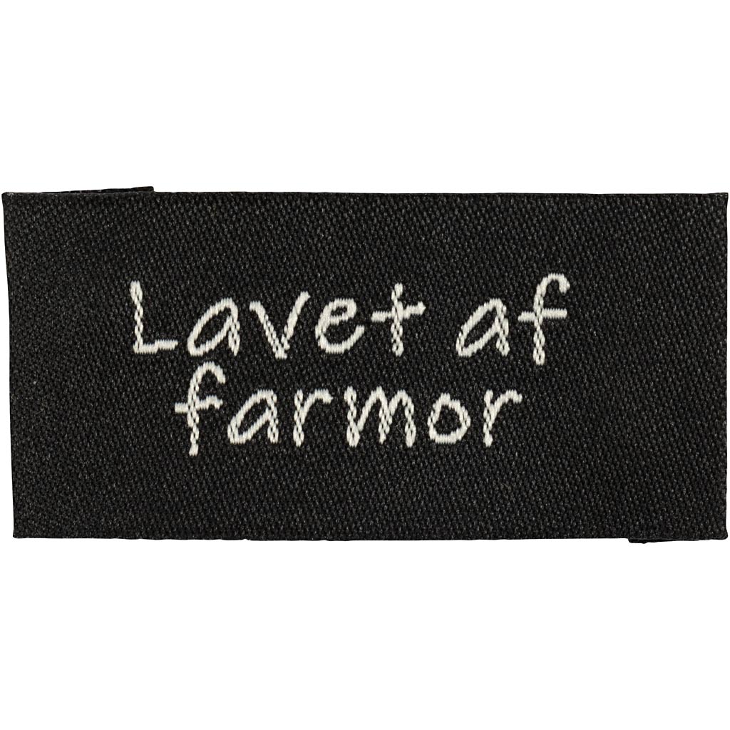 Label, "Lavet af farmor", Sort