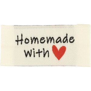 Label, "Homemade with love", Trend white