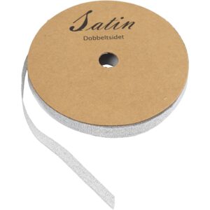 Metallic bånd 6mm 10m Sølv