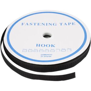 Burrebånd 30mm m/lim 25meter hook Sort