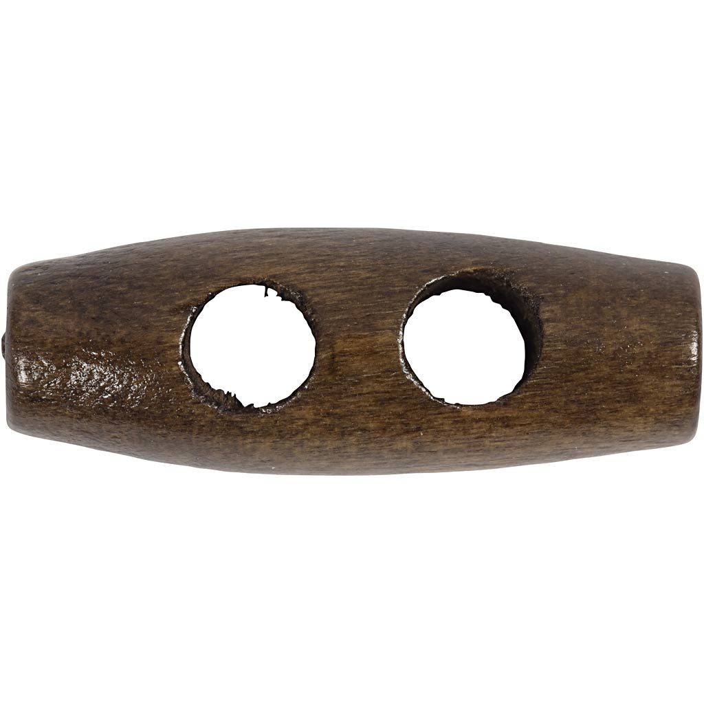 Duffelcoat knap 30mm Mørkbejdset