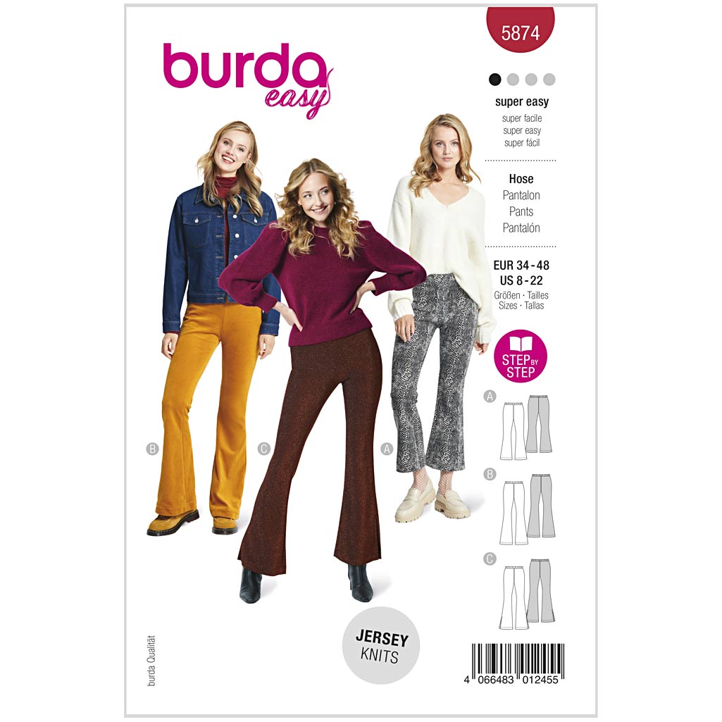 Burda mønster, Bukser