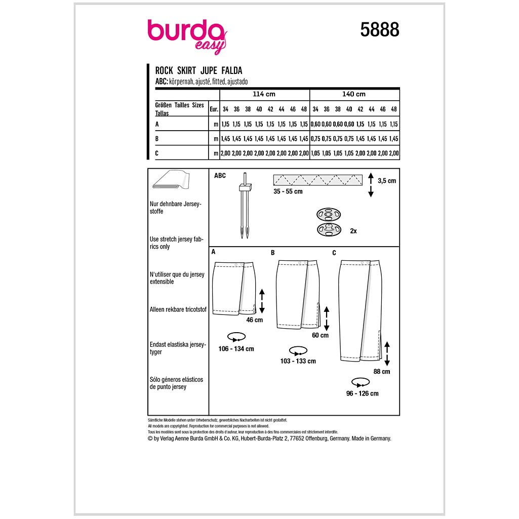 Burda mønster, Nederdel - Billede 2