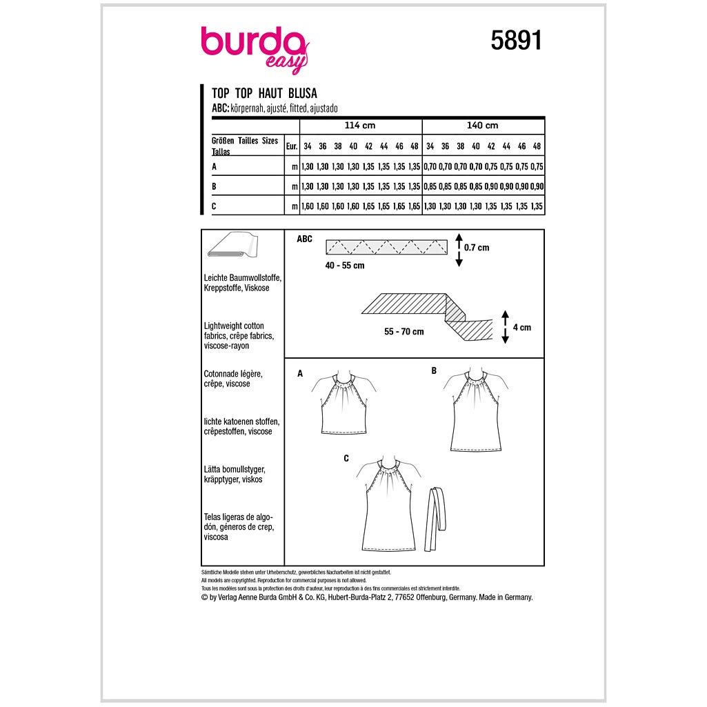 Burda mønster, Top - Billede 2