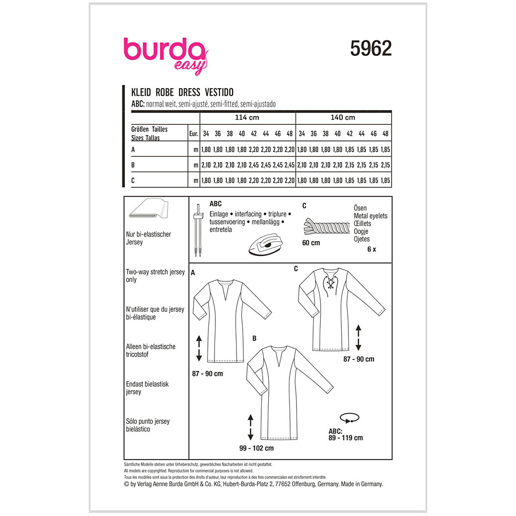 Burda mønster, Kjole - Billede 2
