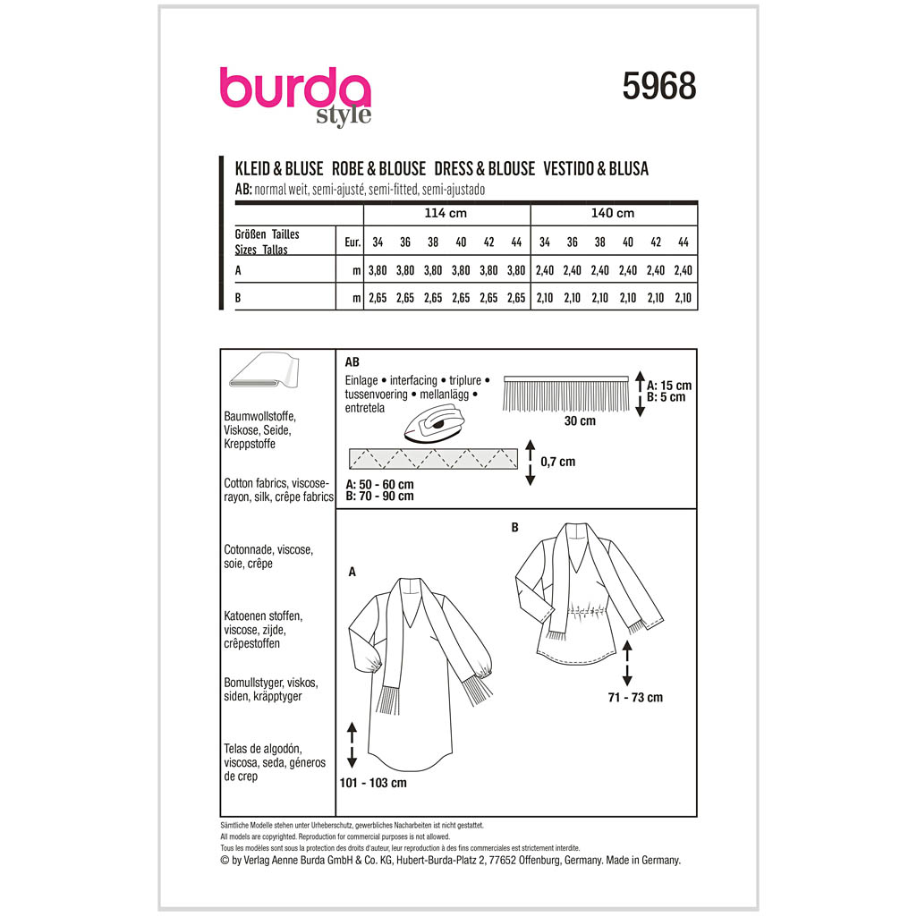 Burda mønster, Kjole og bluse - Billede 2