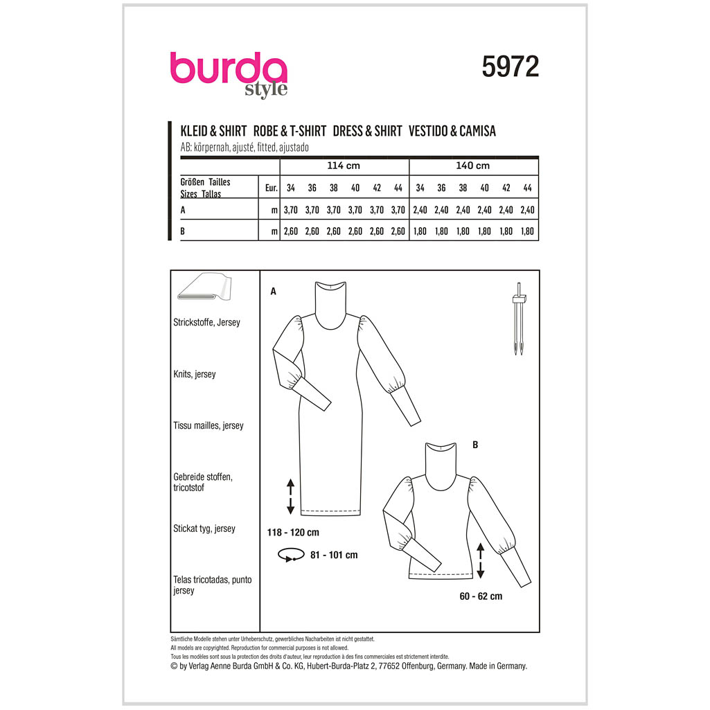 Burda mønster, Kjole - Billede 2