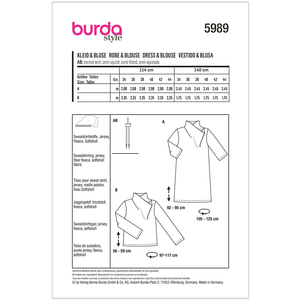 Burda mønster, Kjole og bluse - Billede 2