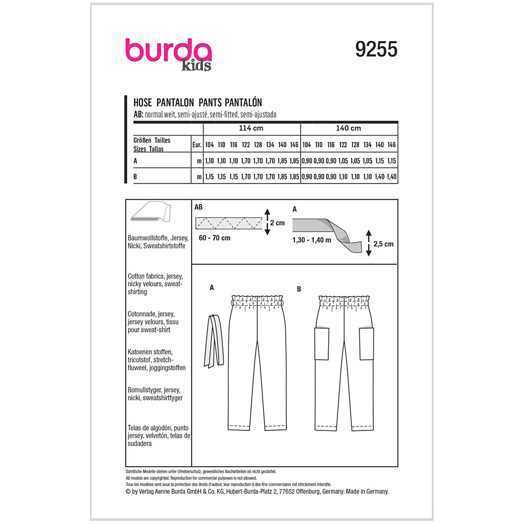 Burda mønster, Børn, Bukser - Billede 2