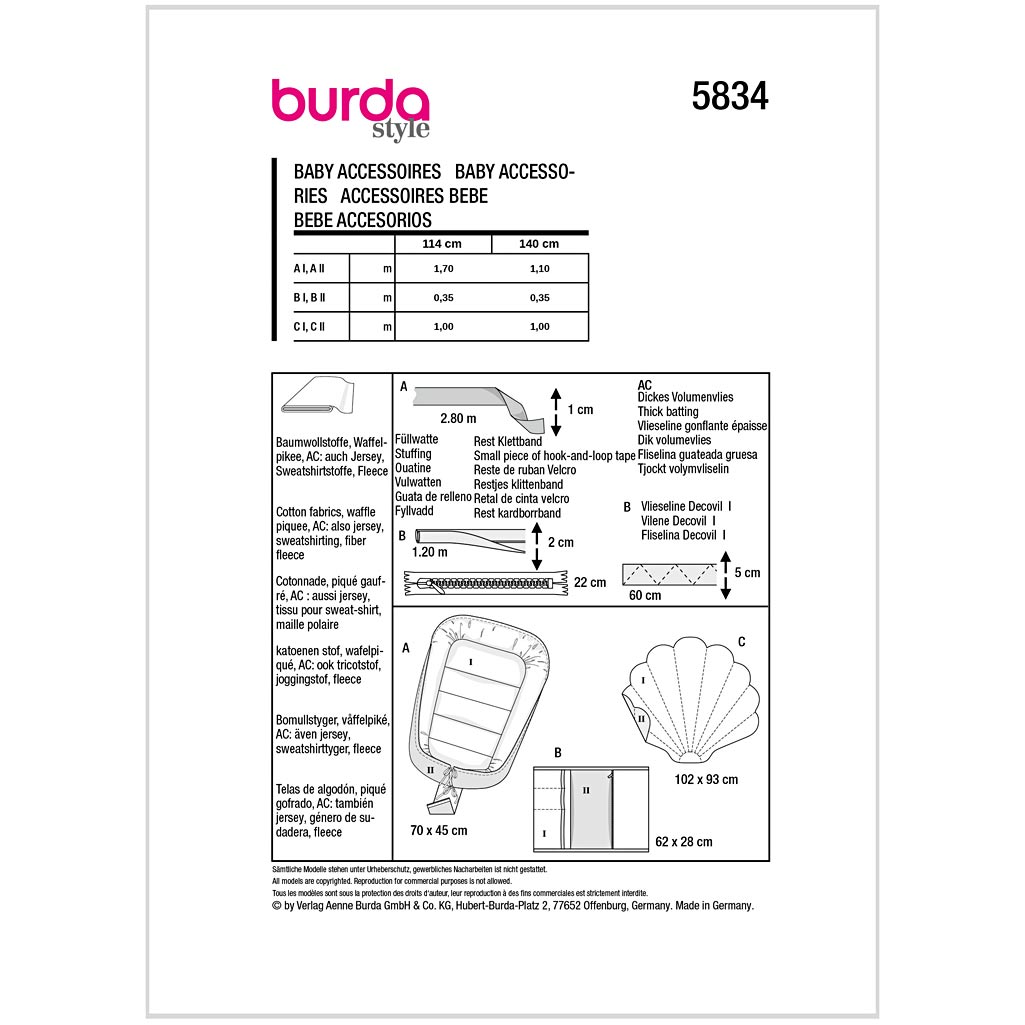 Burda mønster, Børn, Baby tilbehør - Billede 2