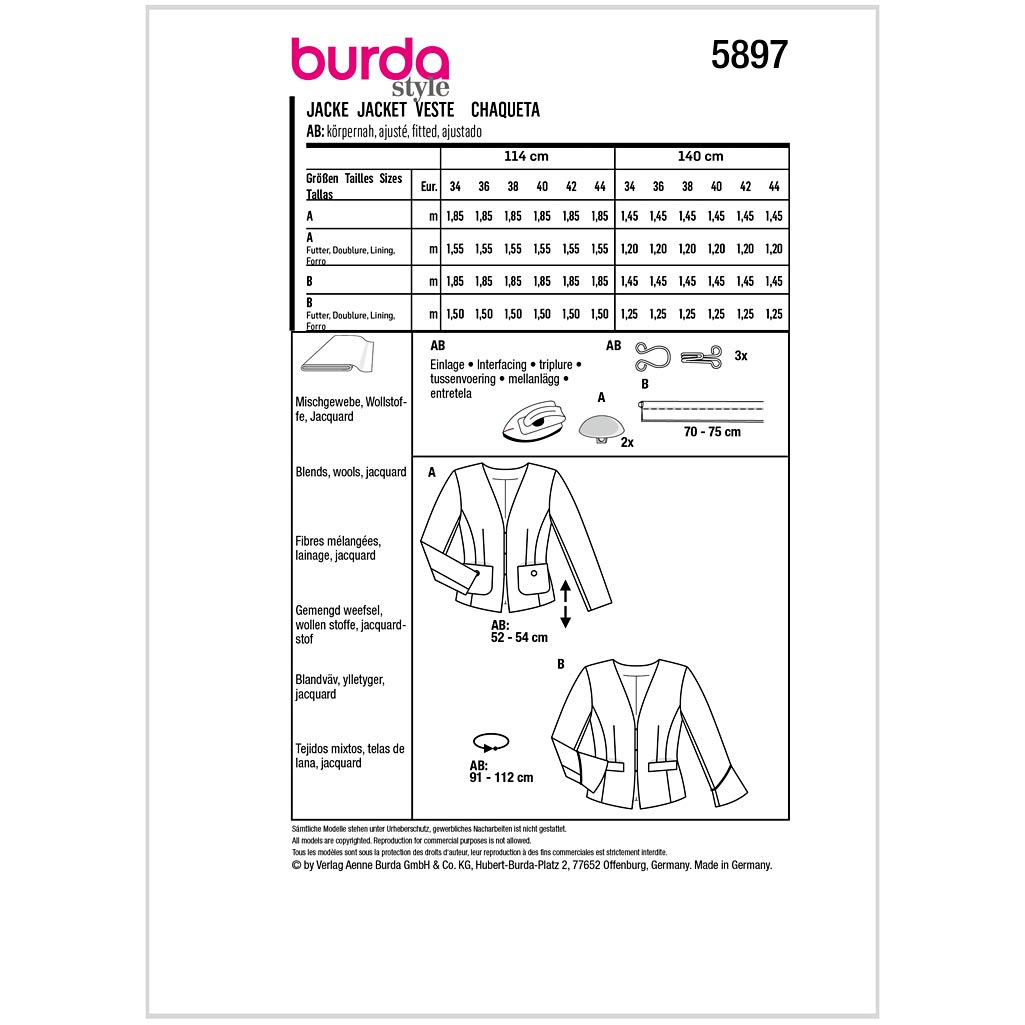 Burda mønster, Jakke - Billede 2