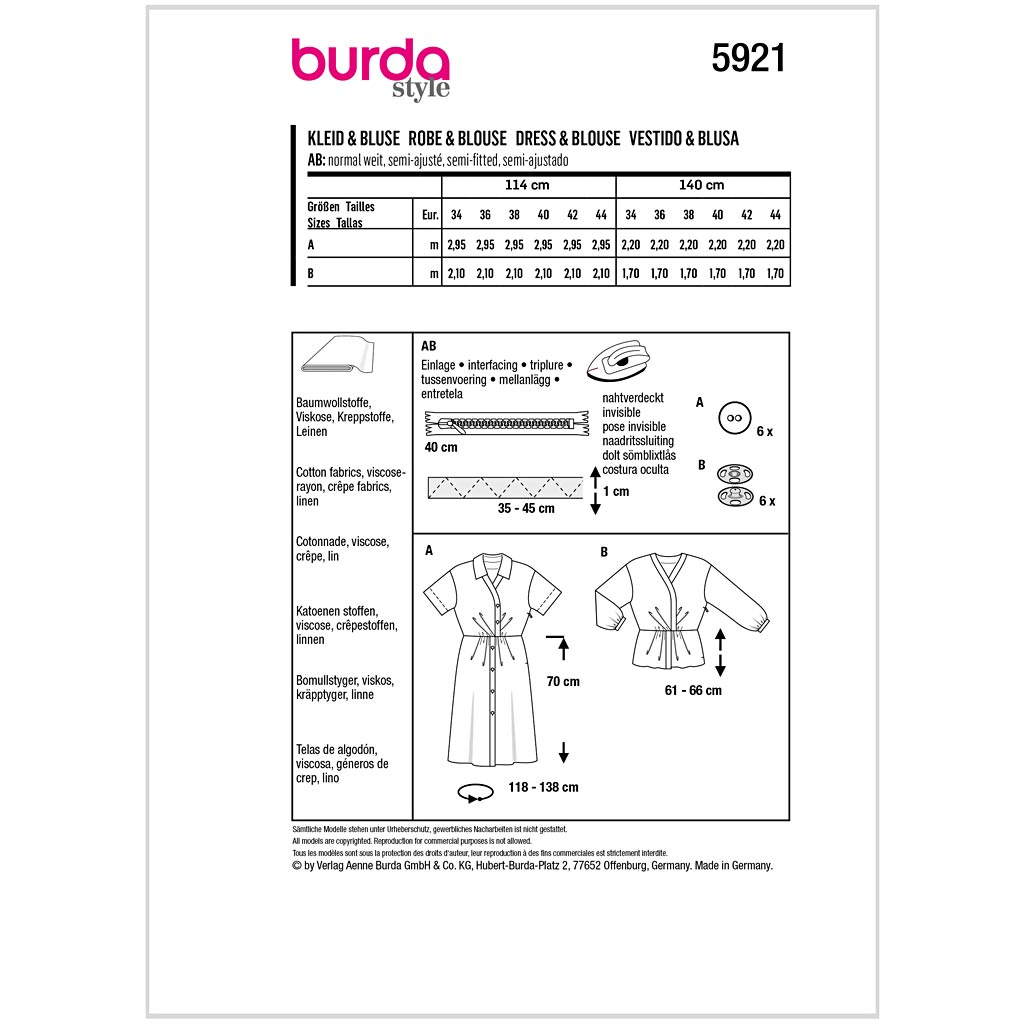 Burda mønster, Kjole og top - Billede 2