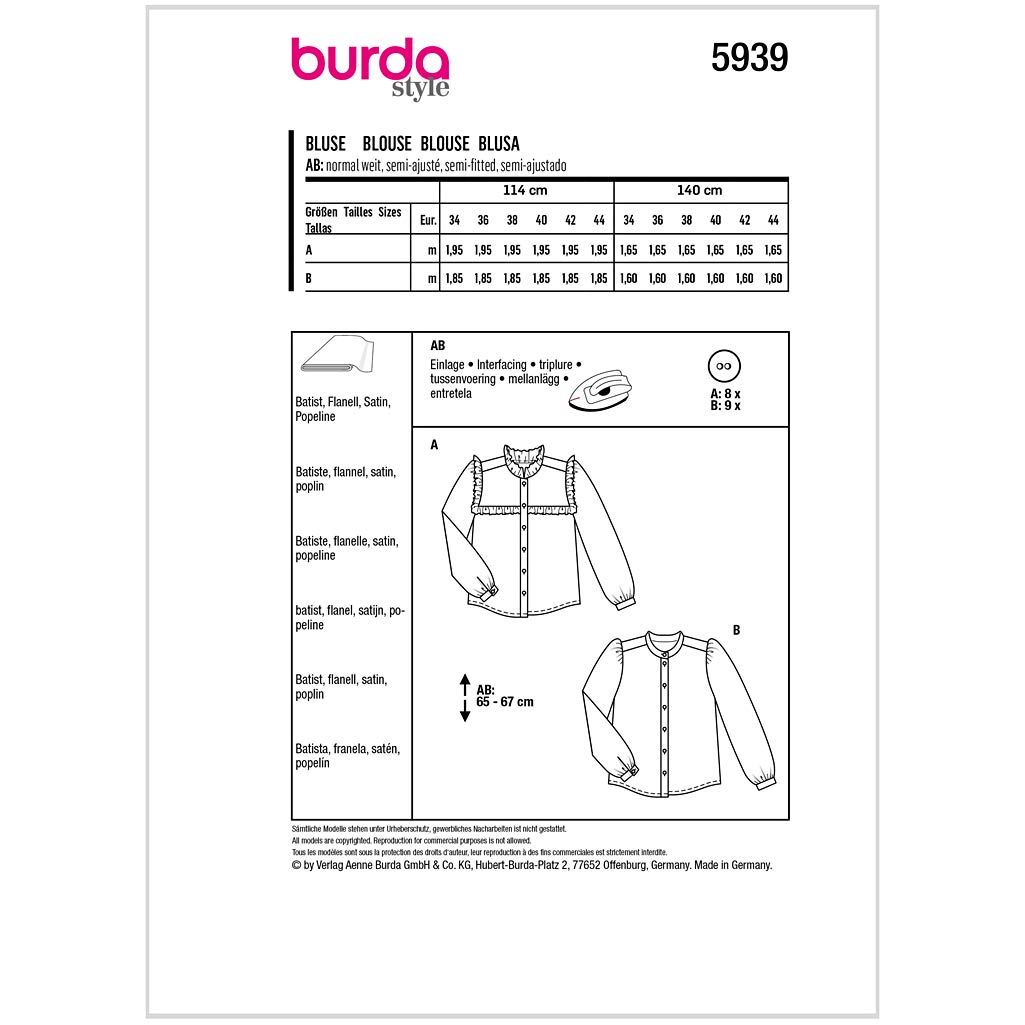 Burda mønster, Bluse - Billede 2