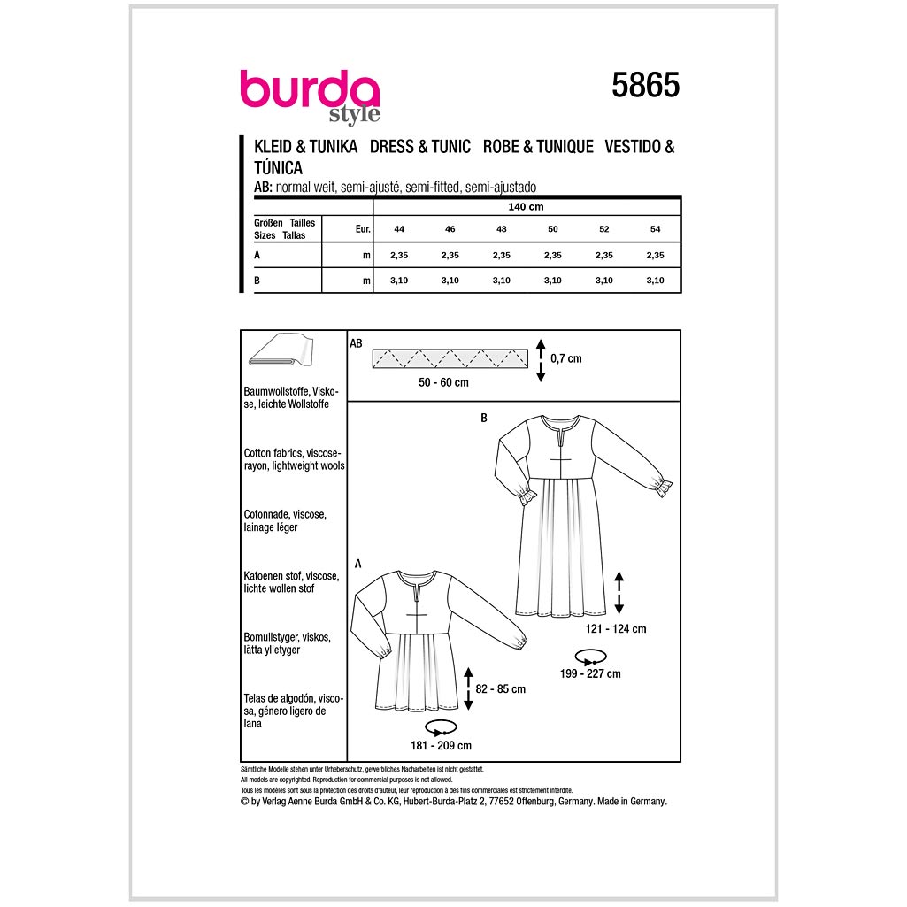 Burda mønster, Kjole og tunika top - Billede 2