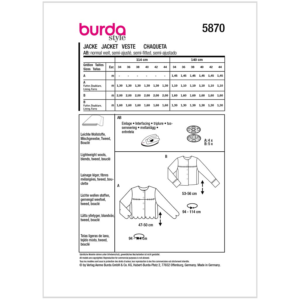 Burda mønster, Jakke - Billede 2