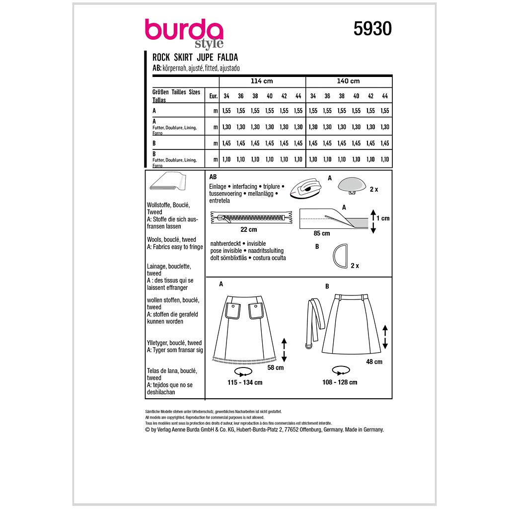 Burda mønster, Nederdel - Billede 2