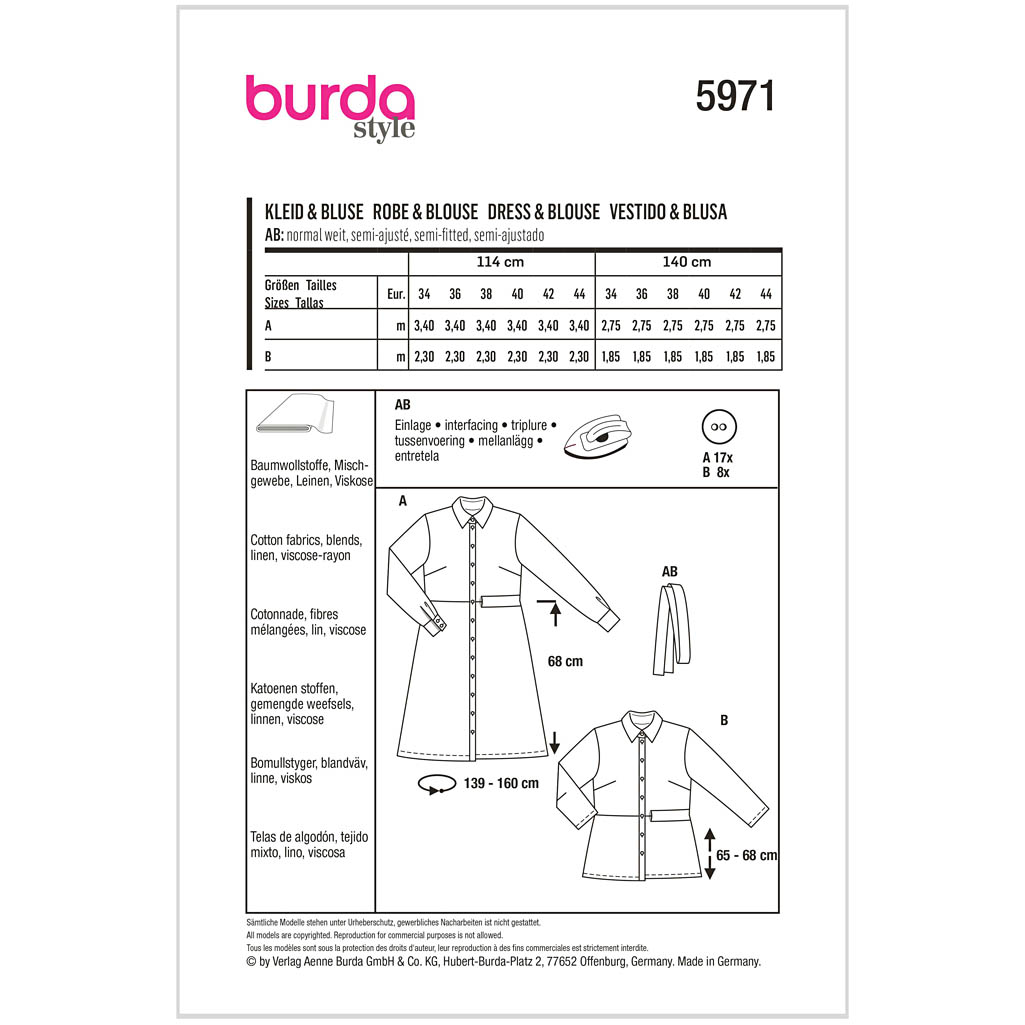 Burda mønster, Kjole og bluse - Billede 2