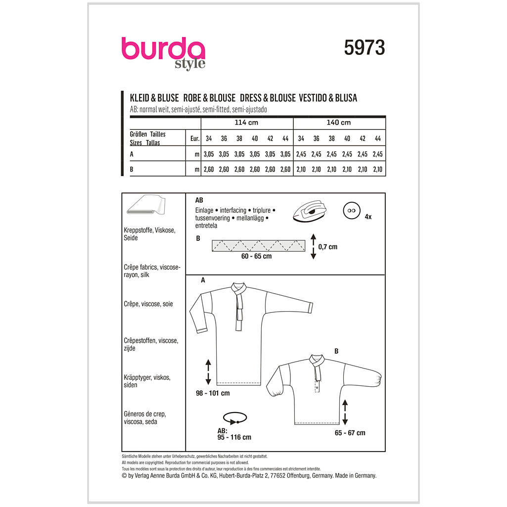 Burda mønster, Kjole og bluse - Billede 2