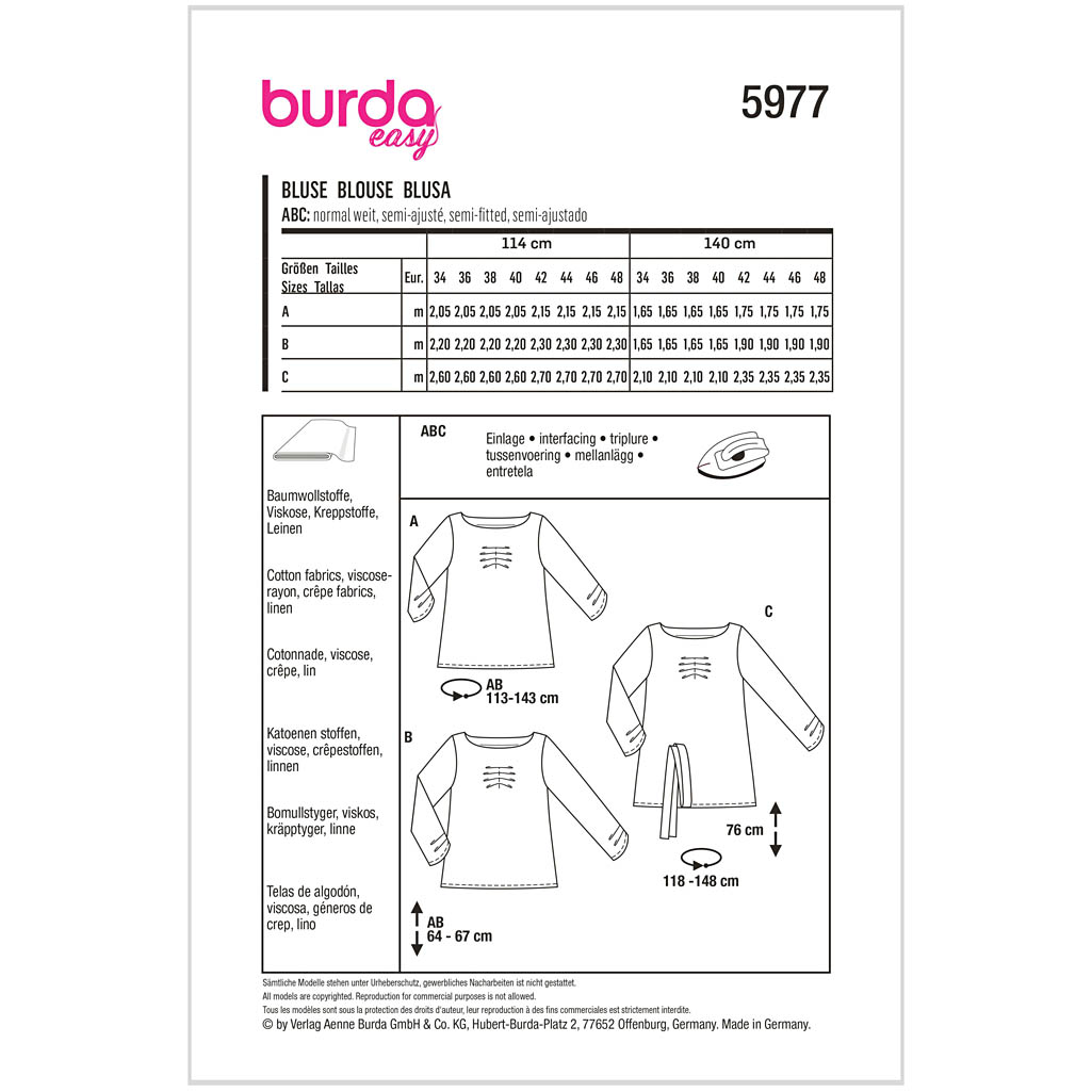 Burda mønster, Bluse - Billede 2