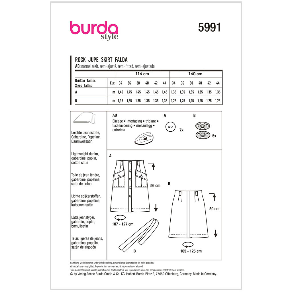 Burda mønster, Nederdel - Billede 2