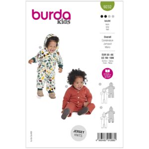 Burda mønster, Børn,  Jumpsuit. str 56-86