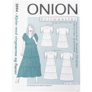 Onion Mønster, Kjoler m/ vingeærme og flæser