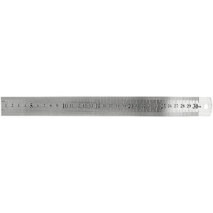 Stållineal, L: 30 cm, 1 stk.