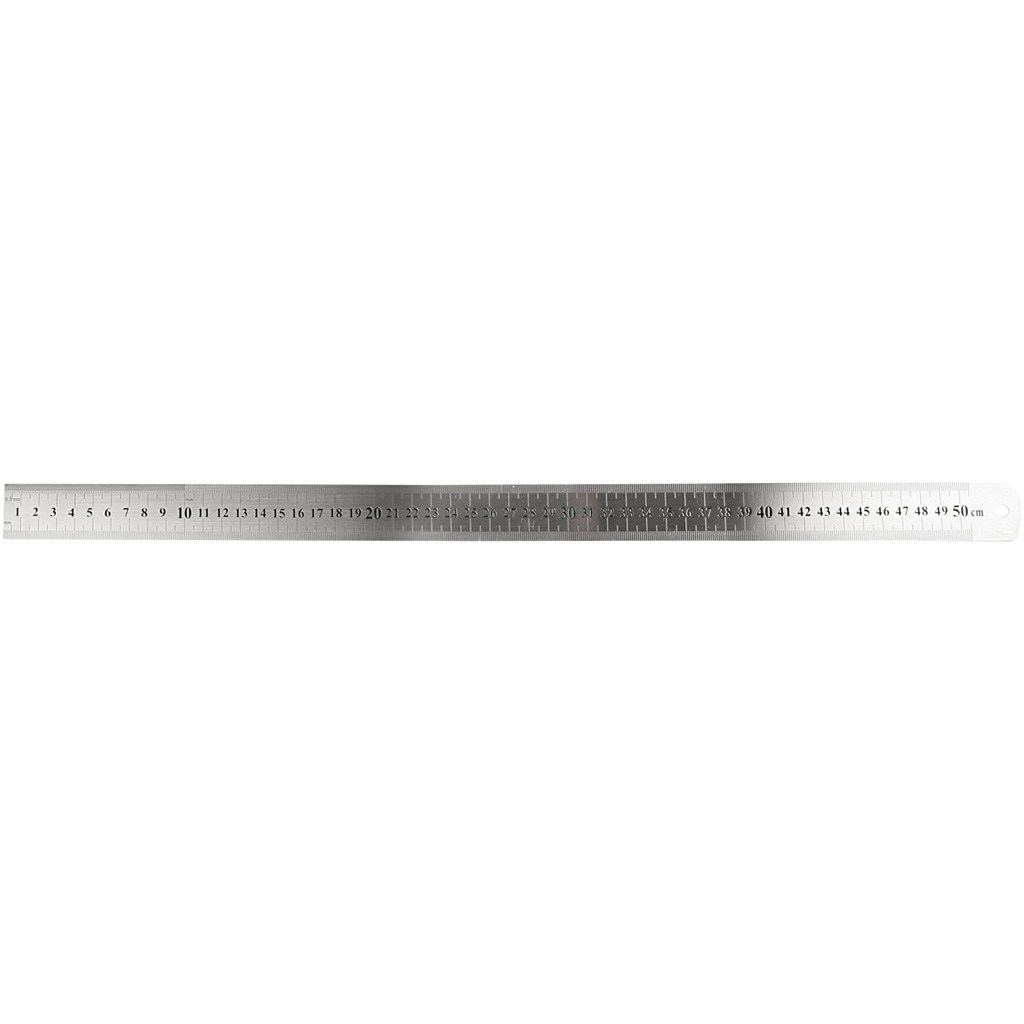 Stållineal, L: 50 cm, 1 stk.
