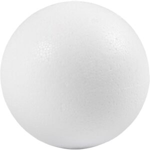 Styropor kugle 80mm, Hvid