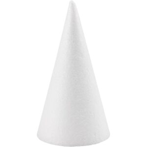 Styropor kegle 10mm, Hvid
