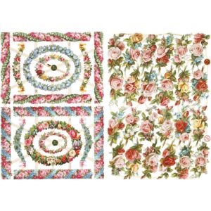 Glansbilleder, småblomster, 16,5x23,5 cm, 2 ark/ 1 pk.