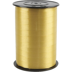 Gavebånd, guld, B: 10 mm, blank, 250 m/ 1 rl.
