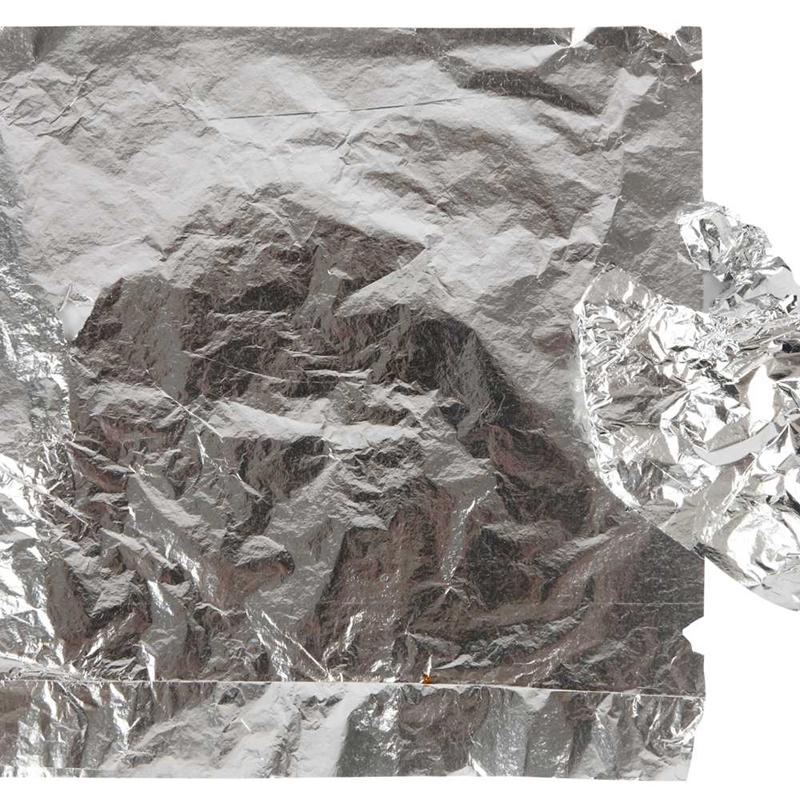 Bladmetal, sølv, 16x16 cm, 25 ark/ 1 pk., 0,625 m2