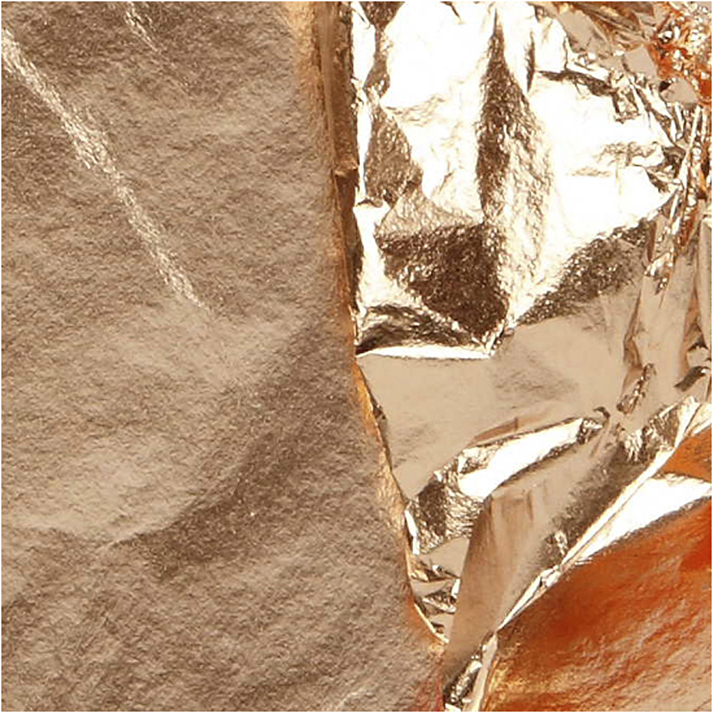 Bladmetal, kobber, 16x16 cm, 25 ark/ 1 pk., 0,625 m2 - Billede 3