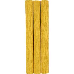 Crepepapir, 25x60 cm, Stræk/crepe: 180%, 105 g, karry, 3 ark/ 1 pk.