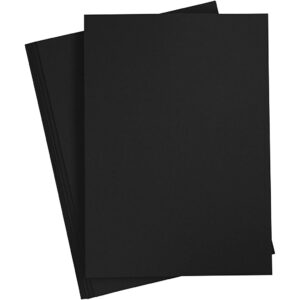 Papir, sort, A4, 210x297 mm, 80 g, 20 stk./ 1 pk.