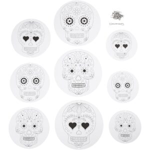 Uro med motiv, hvid, diam. 12+15+18 cm, 300 g, 3 sæt/ 1 pk.
