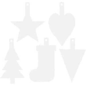 Juleophæng, hvid, H: 23,5-26,5 cm, B: 15,5-20,5 cm, 100 stk./ 1 pk.