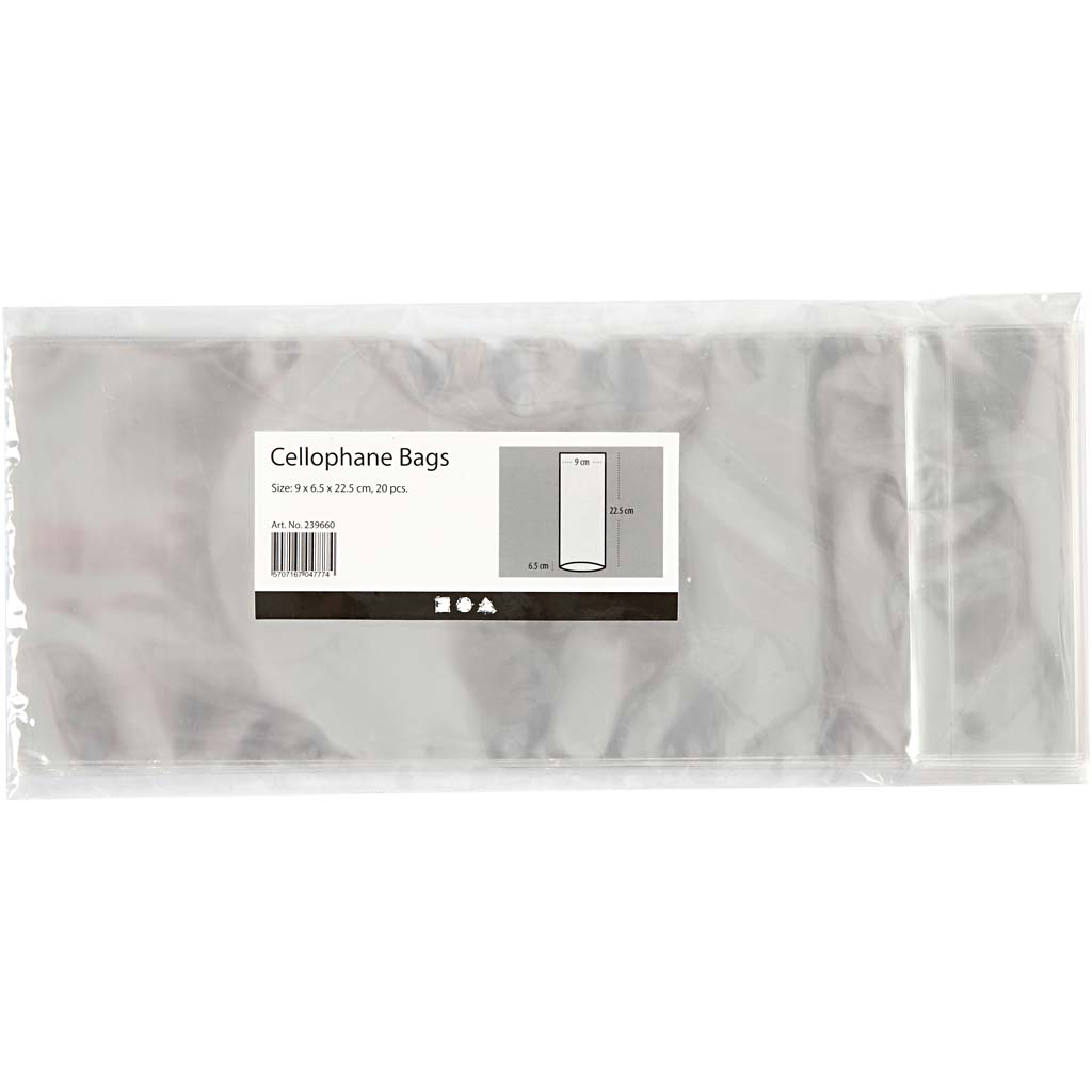 Cellofanpose, H: 22,5 cm, str. 9x6,5 cm, 20 stk./ 1 pk. - Billede 3