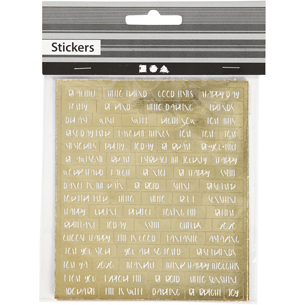 Stickers, guld, 10x11,5 cm, 4 stk./ 1 pk. - Billede 2
