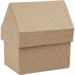 Hus, H: 10,5 cm, str. 6x8,5 cm, 4 stk./ 1 pk.