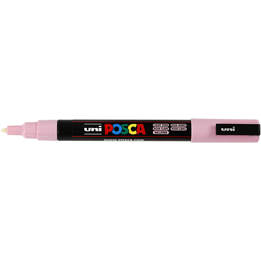 Posca Tusch, lys pink, nr. PC-3M, streg 0,9-1,3 mm, 1 stk. - Billede 3