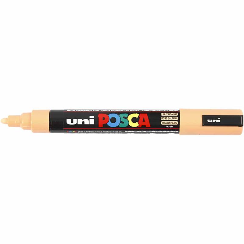Posca Tusch, pale orange, nr. PC-5M, streg 2,5 mm, 1 stk. - Billede 3