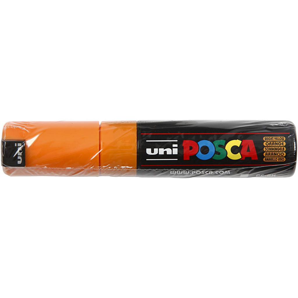 Posca Tusch, bright yellow, nr. PC-8K, streg 8 mm, 1 stk. - Billede 2