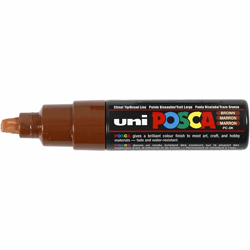 Posca Tusch, brun, nr. PC-8K, streg 8 mm, 1 stk. - Billede 3
