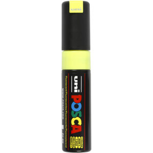 Posca Tusch, fluo yellow, nr. PC-8K, streg 8 mm, 1 stk.