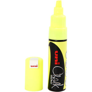Chalk Marker, neon gul, streg 8 mm, 1 stk.