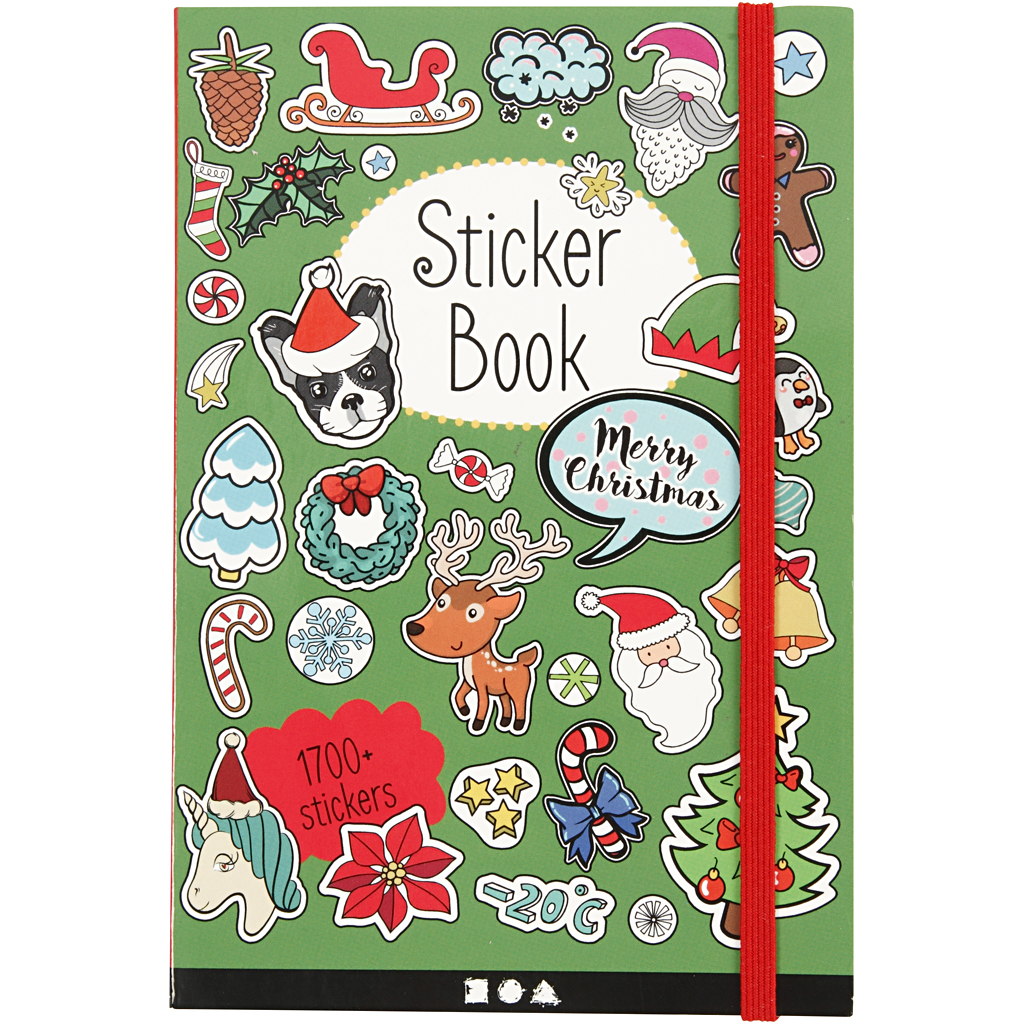 Bog med stickers, julemotiver, str. 11,5x17 cm, 1 stk., 76 ark - Billede 3